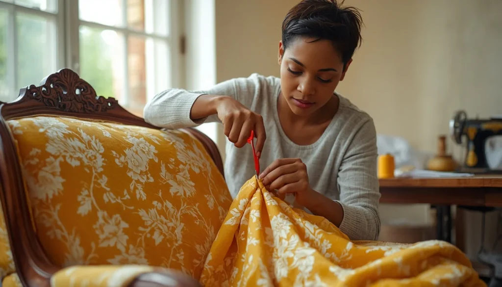 Cut the New Upholstery Fabric