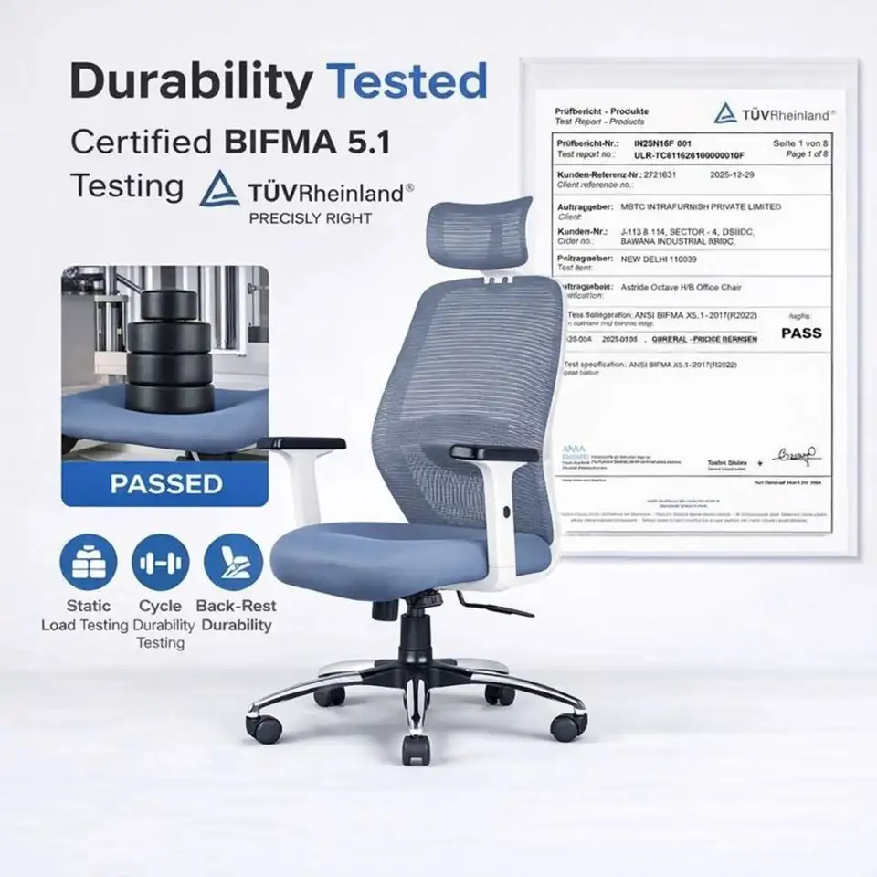 BIFMA chair certification label