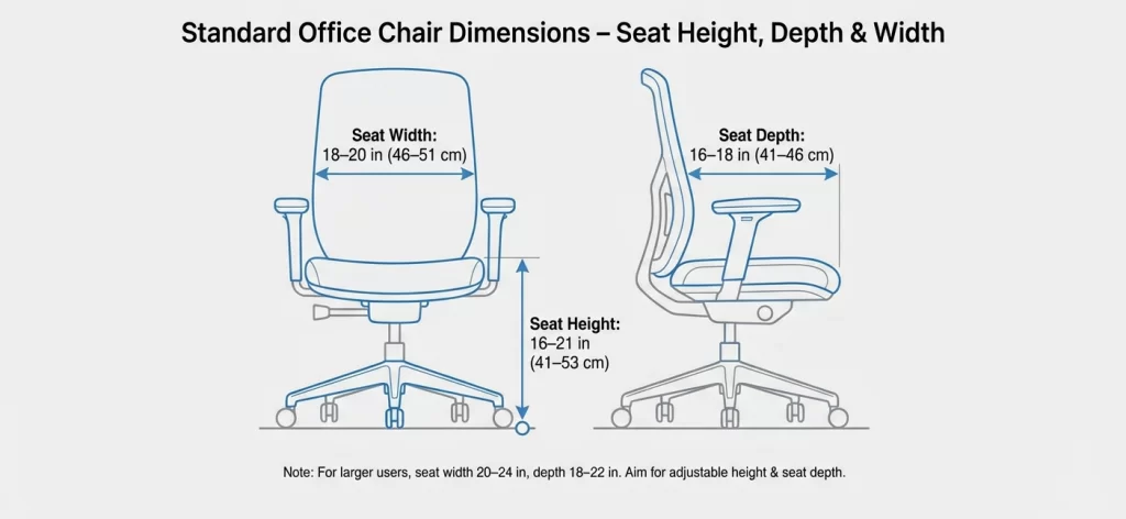 chair specifications diagram