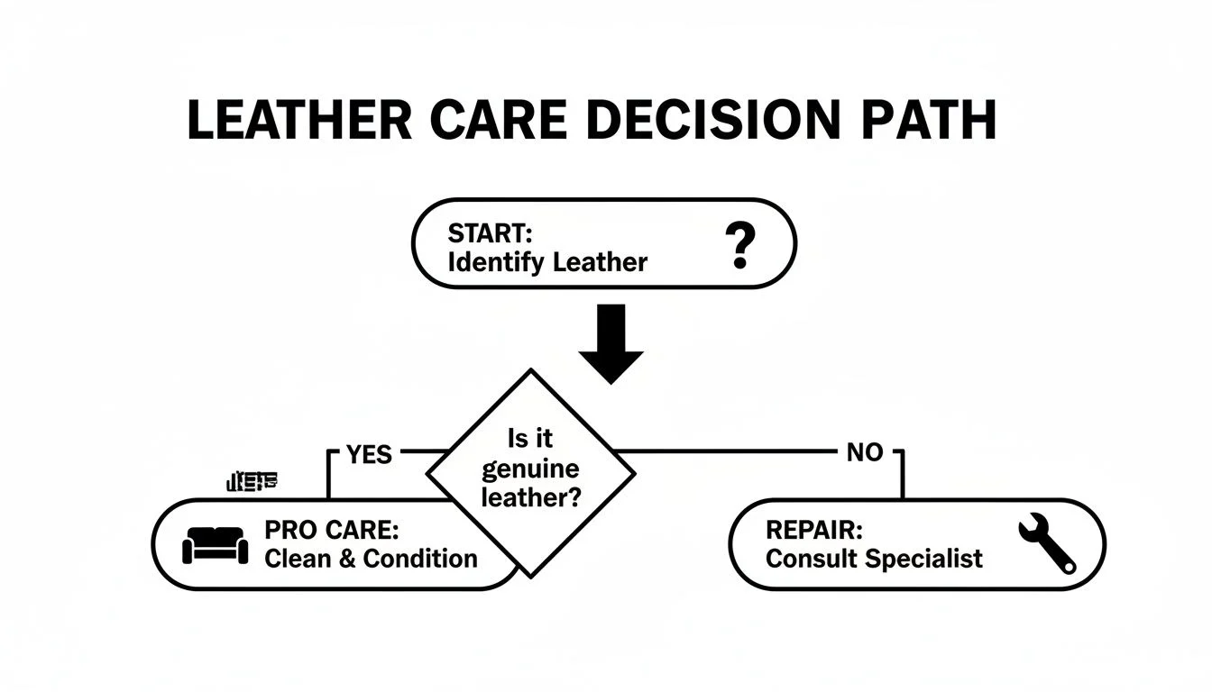 leather repair decision tree flowchart