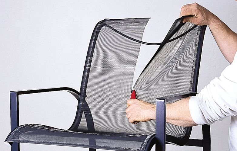 mesh chair tension suspension close-up