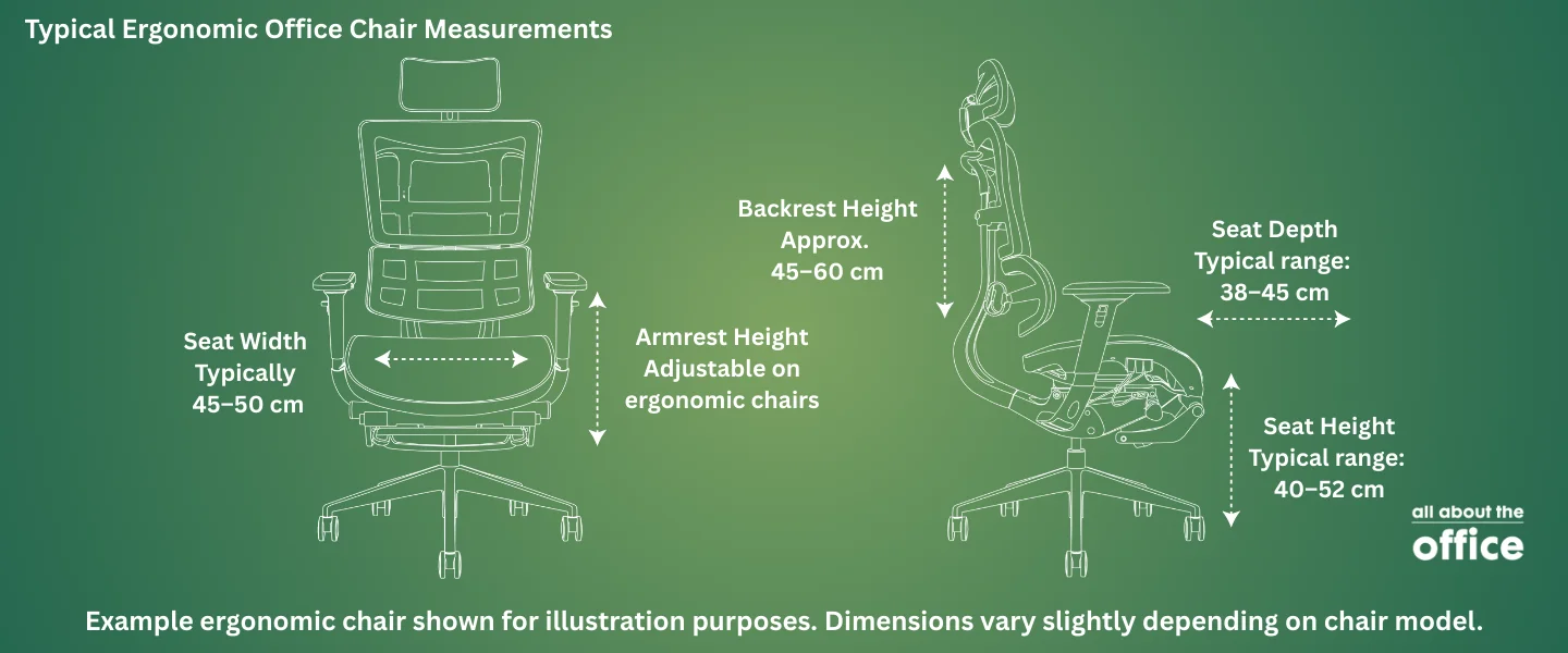 office chair critical measurements