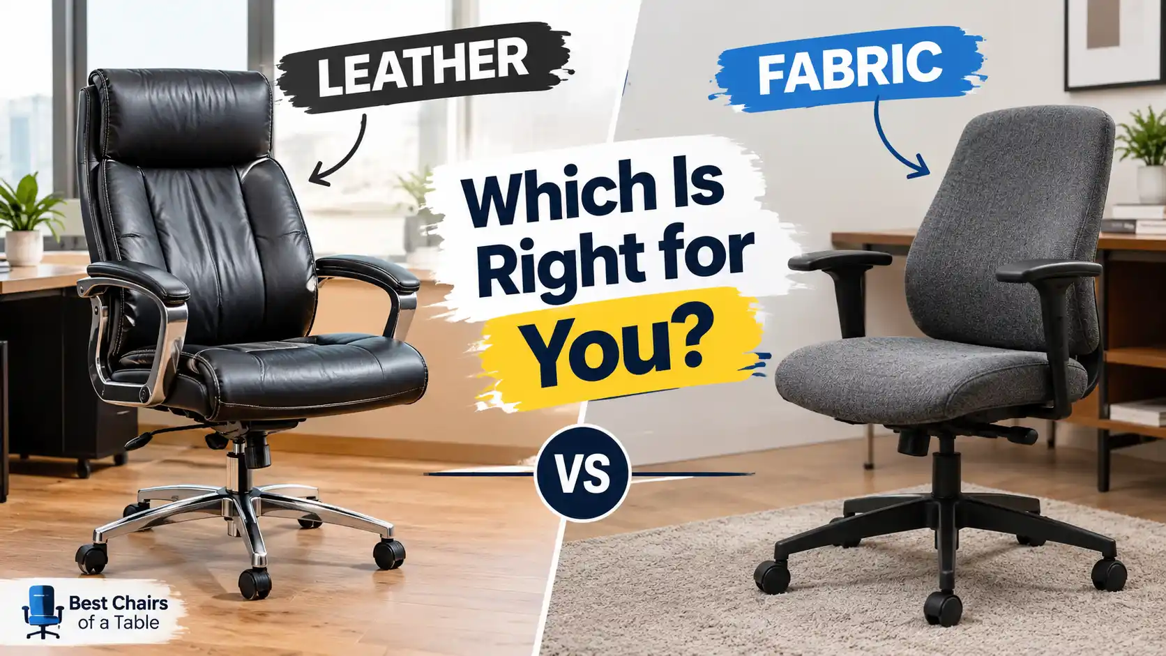 Leather vs Fabric Office Chairs