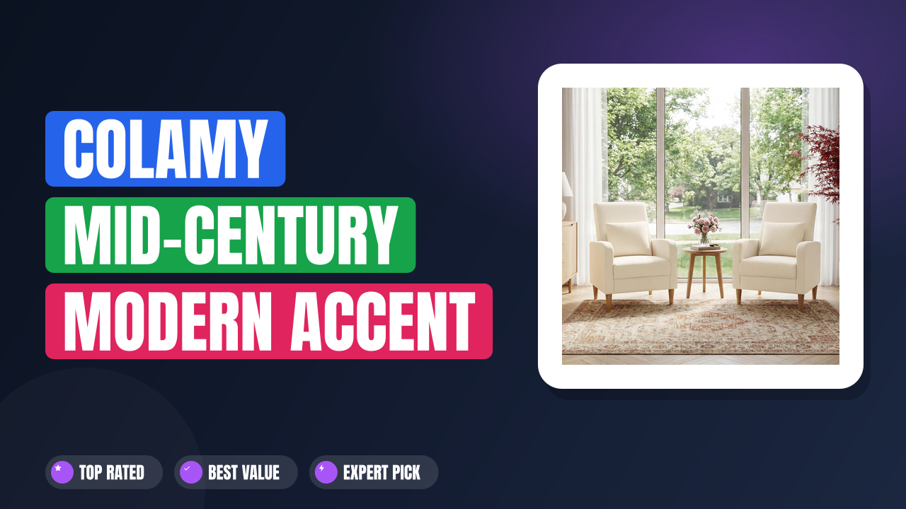 COLAMY Mid-Century Modern Accent Chairs (Set of 2) Review